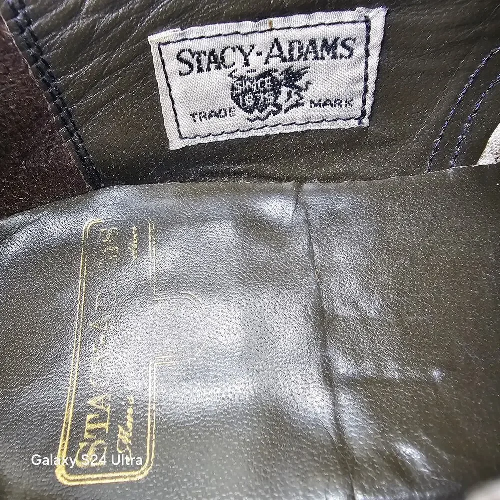 Stacy Adams Madison Cap Toe Oxford Olive Kidskin Lizard Print Dress Shoe Men 9D